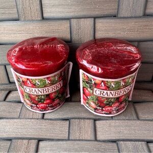 Yankee Candle Cranberry Votive 2 Pack Sealed Brand New